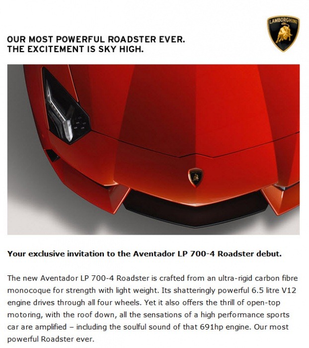 Lamborghini Aventador LP700-4 Roadster