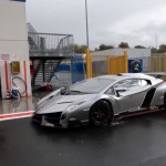 Lamborghini Veneno on the track