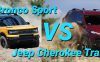 2021 Ford Bronco Sport versus Jeep Cherokee Off Roading